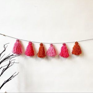 Handmade Ghost Tassel Garland Halloween Party Decoration Cute Pink Home Decor